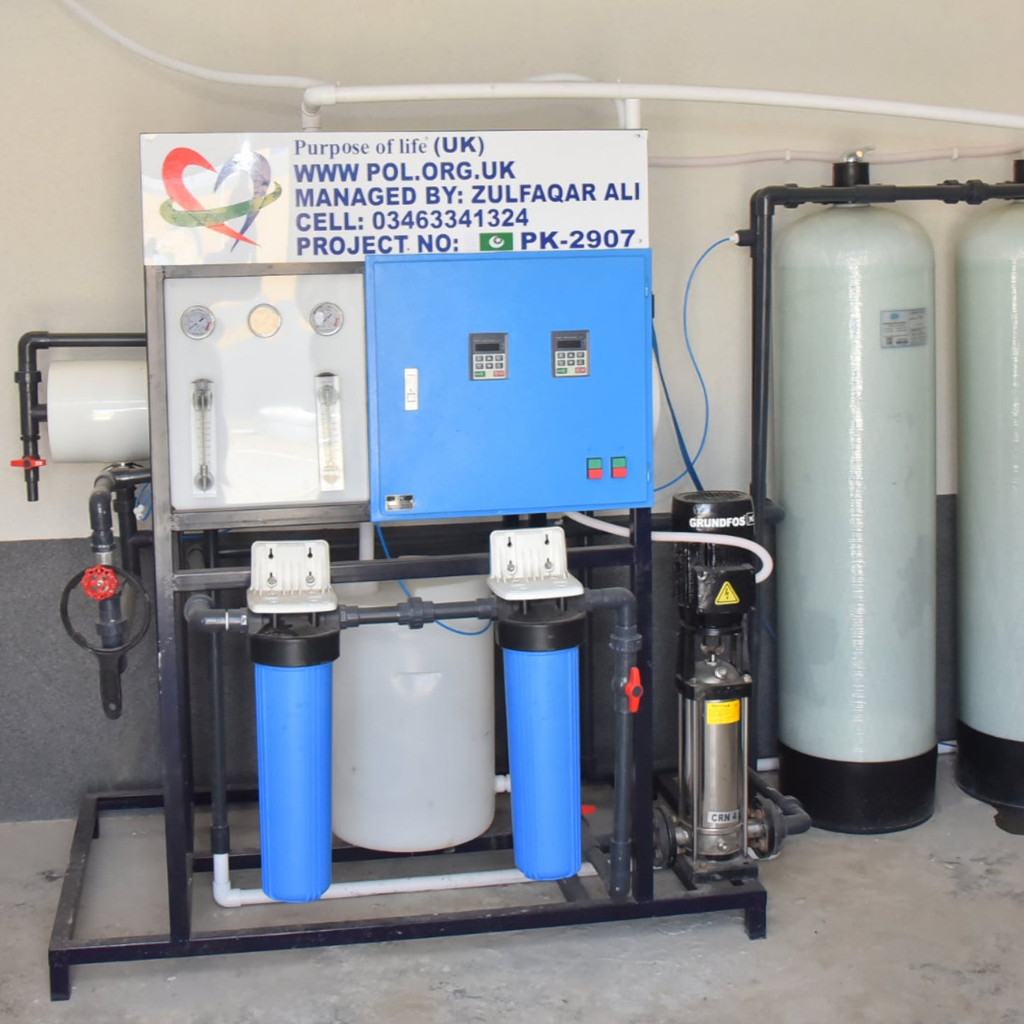 Solar Powered Reverse Osmosis Filtration Plant